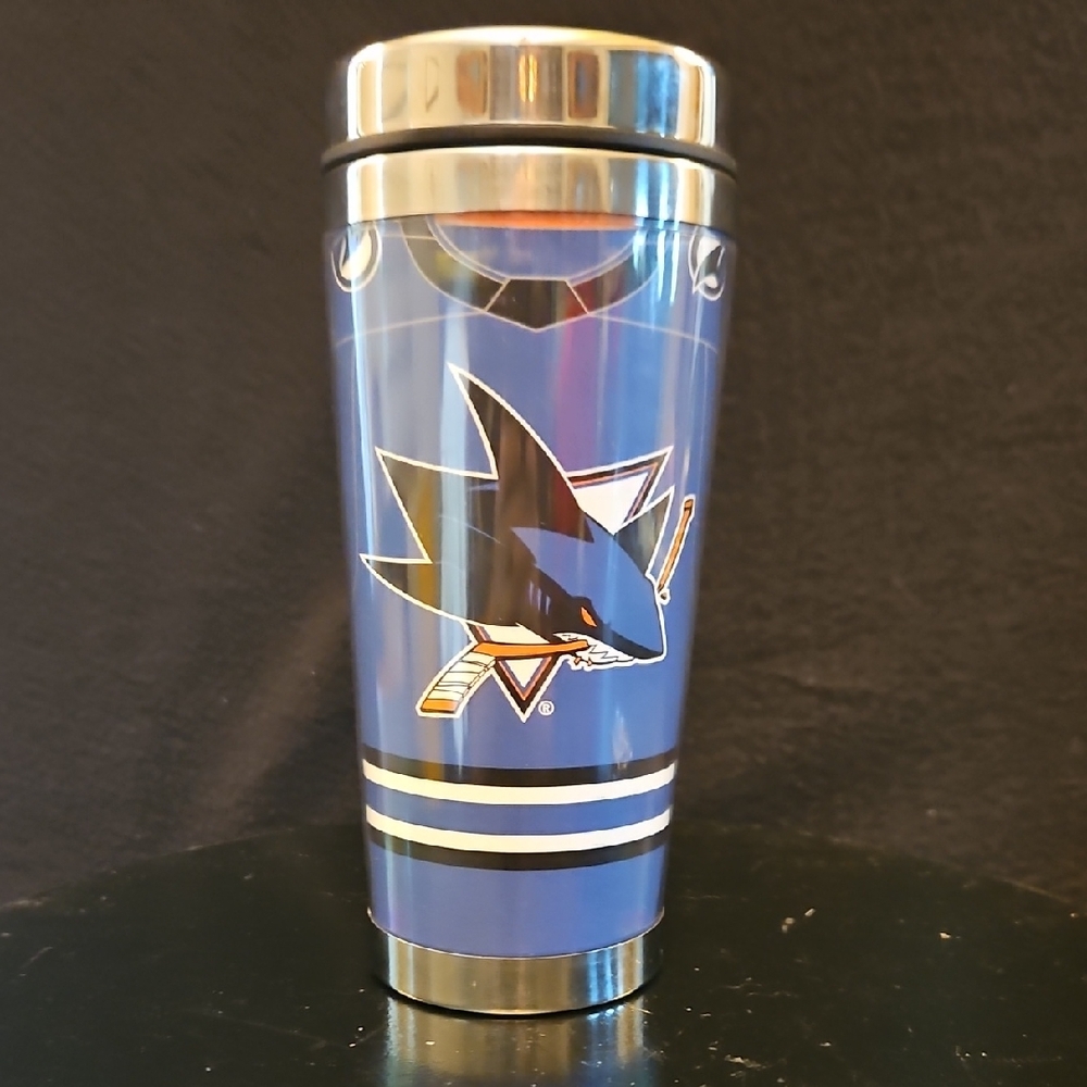 San Jose Sharks NHL Stainless Steel tumbler‎ And Lid Insulated New
